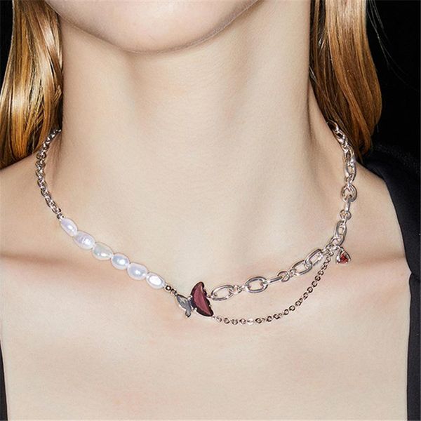 chokers y2k jewelry purple imitation pearl clavicle necklace women vintage elegant charms friendship butterfly pendant short, Golden;silver
chokers y2k jewelry purple imitation pearl clavicle necklace women vintage elegant charms friendship butterfly pendant short, Golden;silver