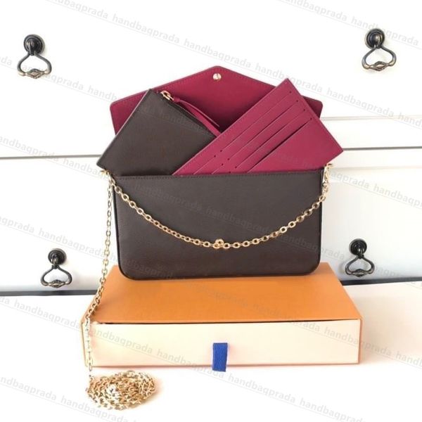 fashion mini 3 pieces wallet bags real leather purse luxurys designers women men crossbody chain evening purses genuine material handbag mul
fashion mini 3 pieces wallet bags real leather purse luxurys designers women men crossbody chain evening purses genuine material handbag mul