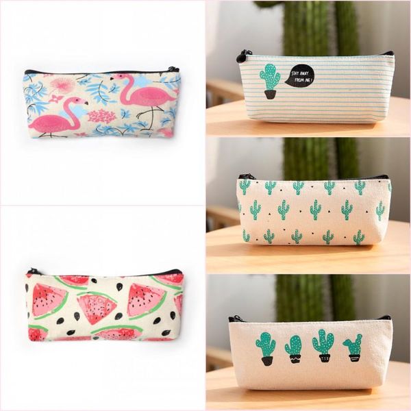 pencil bags canvas case cactus flamingos storage at office school kawaii stationery pen organizer box with zipper kid gift
pencil bags canvas case cactus flamingos storage at office school kawaii stationery pen organizer box with zipper kid gift