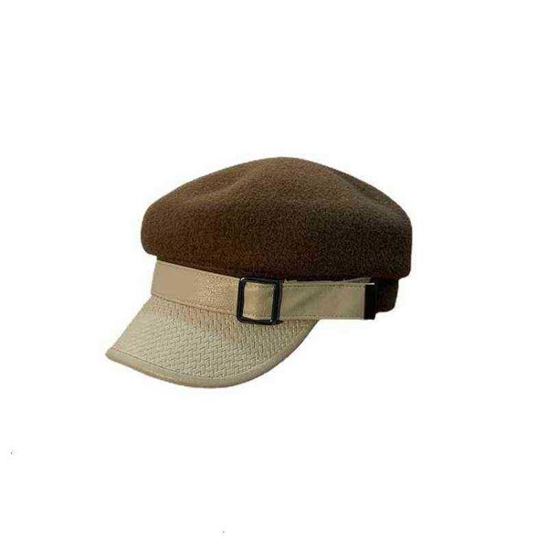 fashionable wool duck tongue hat autumn and winter neutral versatile leather brim square buckle navy hat small face warm trendy, Blue;gray
fashionable wool duck tongue hat autumn and winter neutral versatile leather brim square buckle navy hat small face warm trendy, Blue;gray