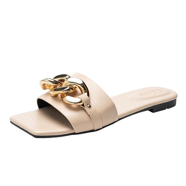 women slippers causal ladies square toe flat outdoor slides fashion metal decoration female shoes open beach woman, Black
women slippers causal ladies square toe flat outdoor slides fashion metal decoration female shoes open beach woman, Black