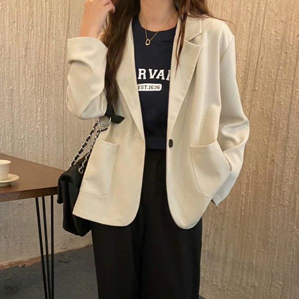 women's suits & blazers woman jacket autumn 2021 korean fashion commute jackets female pocket single buckle design thin casual suit wom, White;black
women's suits & blazers woman jacket autumn 2021 korean fashion commute jackets female pocket single buckle design thin casual suit wom, White;black