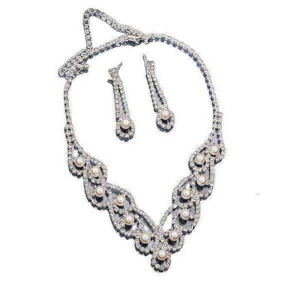 selling jewelry claw chain bride pearl necklace earrings wedding jewelry set banquet dress necklace, Silver
selling jewelry claw chain bride pearl necklace earrings wedding jewelry set banquet dress necklace, Silver