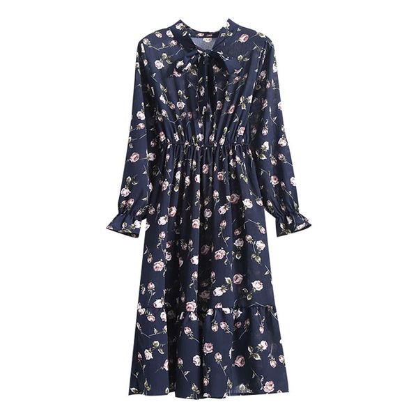 casual dresses women long sleeve chiffon dress spring autumn elegant vintage floral printed shirt bow midi summer vestidos, Black;gray
casual dresses women long sleeve chiffon dress spring autumn elegant vintage floral printed shirt bow midi summer vestidos, Black;gray