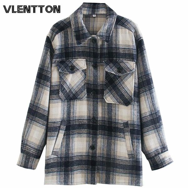 autumn winter women fashion oversize vintage plaid wool jackets coat chic pockets casual loose outerwer female clothing women's, Black;brown
autumn winter women fashion oversize vintage plaid wool jackets coat chic pockets casual loose outerwer female clothing women's, Black;brown