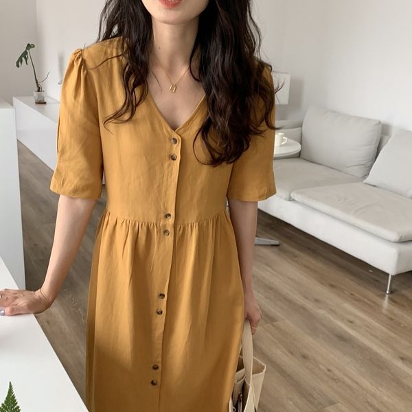 casual dresses french gentle temperament v-neck single-breasted loose and thin lace-up dress three colors woman nlhx, Black;gray
casual dresses french gentle temperament v-neck single-breasted loose and thin lace-up dress three colors woman nlhx, Black;gray