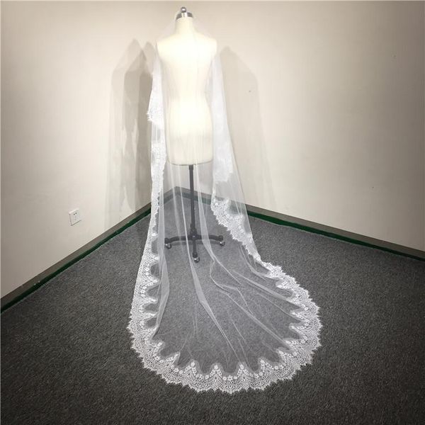 bridal veils 2021 veil ivory 3m long wedding one layer wide eyelash lace mantilla accessories veu de noiva, Black
bridal veils 2021 veil ivory 3m long wedding one layer wide eyelash lace mantilla accessories veu de noiva, Black