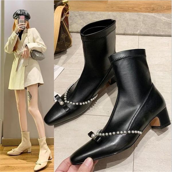 boots 2021 women pointed toe pearl zipper ankle lace pump thin high heels female autumn ladies elegant fashion dress shoes, Black
boots 2021 women pointed toe pearl zipper ankle lace pump thin high heels female autumn ladies elegant fashion dress shoes, Black