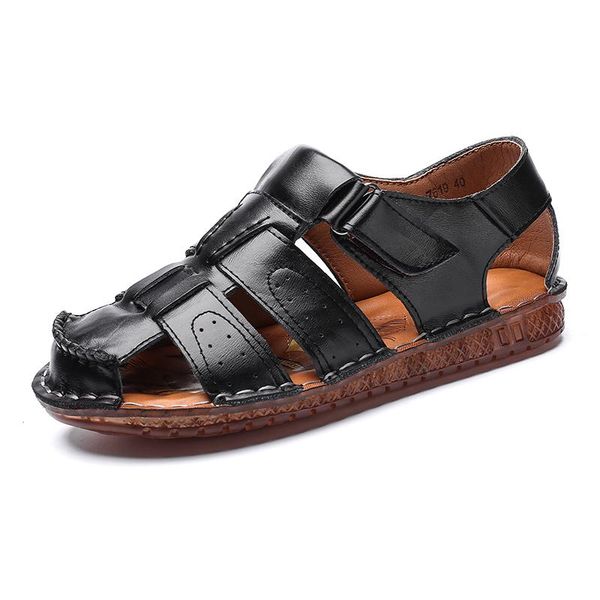 sandals genuine leather men outdoor beach summer casual shoes gladiator shoe size 38-48, Black
sandals genuine leather men outdoor beach summer casual shoes gladiator shoe size 38-48, Black