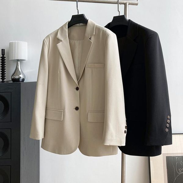 women's suits & blazers 2021 autumn button women suit jackets notched collar loose straight woman blazer coat casual feminino casaco, White;black
women's suits & blazers 2021 autumn button women suit jackets notched collar loose straight woman blazer coat casual feminino casaco, White;black