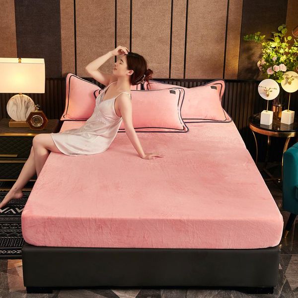 sheets & sets milk velvet fitted sheet solid color bed cover winter warm king queen size bedspread pink flannel mattress
sheets & sets milk velvet fitted sheet solid color bed cover winter warm king queen size bedspread pink flannel mattress
