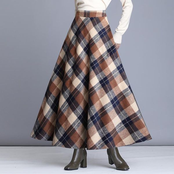 skirts autumn winter woolen padded plaid pocket elastic waist plus size umbrella skirt women clothing blue gray khaki red, Black
skirts autumn winter woolen padded plaid pocket elastic waist plus size umbrella skirt women clothing blue gray khaki red, Black