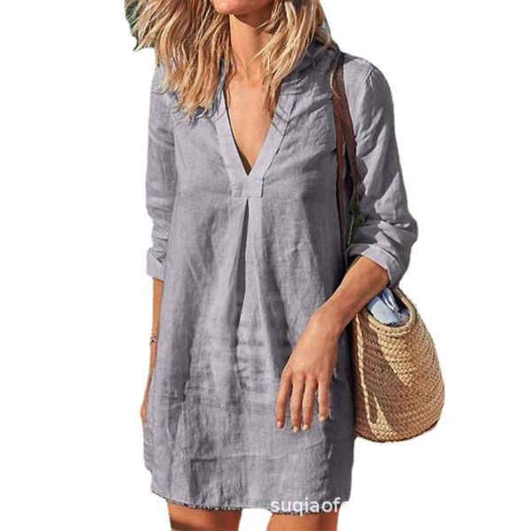casual dresses autumn style european and american women's skirt v-neck mid-length long-sleeved dressfashion, Black;gray
casual dresses autumn style european and american women's skirt v-neck mid-length long-sleeved dressfashion, Black;gray