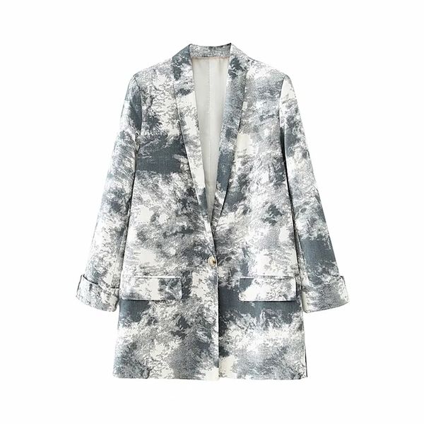 vintage women elegant tie dye long blazers fashion ladies stylish notched collar suit jacket female chic girls 210527, White;black
vintage women elegant tie dye long blazers fashion ladies stylish notched collar suit jacket female chic girls 210527, White;black
