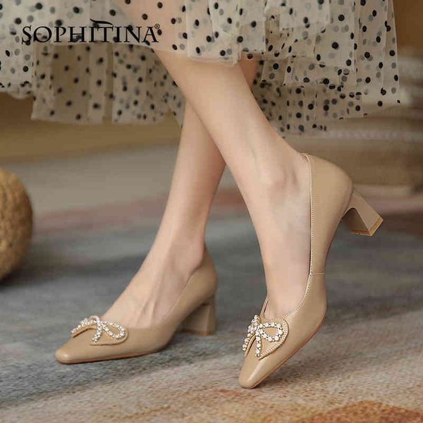 sophitina handmade women's shoes bow stitching design thick high-heeled dating korean lady pumps ao471 210513, Black
sophitina handmade women's shoes bow stitching design thick high-heeled dating korean lady pumps ao471 210513, Black