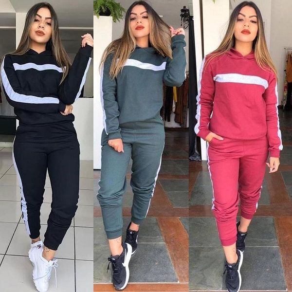 women's hoodies & sweatshirts winter hooded suit casual pants 2pcs sets fashion sport tracksuit ladies streetwear, Black
women's hoodies & sweatshirts winter hooded suit casual pants 2pcs sets fashion sport tracksuit ladies streetwear, Black