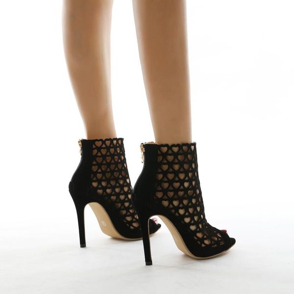 peep toe heart-shaped summer women ankle sandals boots fashion stiletto high heels zipper casual shoes for femmes bottes, Black
peep toe heart-shaped summer women ankle sandals boots fashion stiletto high heels zipper casual shoes for femmes bottes, Black