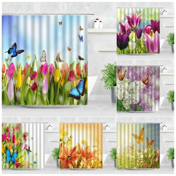 shower curtains spring floral curtain set 3d butterfly flowers yellow pink tulip pattern waterproof fabric bathroom home decor
shower curtains spring floral curtain set 3d butterfly flowers yellow pink tulip pattern waterproof fabric bathroom home decor