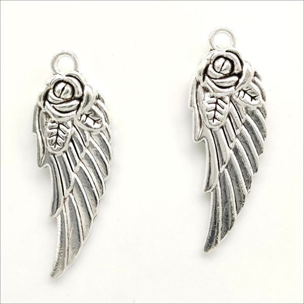 lot 50pcs flower angel wings tibetan silver charms pendants for jewelry making earring necklace bracelet key chain accessories 30*11mm, Bronze;silver
lot 50pcs flower angel wings tibetan silver charms pendants for jewelry making earring necklace bracelet key chain accessories 30*11mm, Bronze;silver