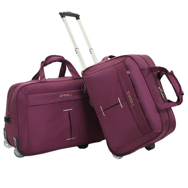 simple large capacity wheel trolley bag ladies aircraft men's foldable portable hand travel multi-function/black purple cosmetic bags &
simple large capacity wheel trolley bag ladies aircraft men's foldable portable hand travel multi-function/black purple cosmetic bags &