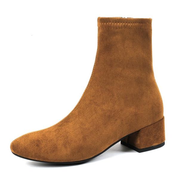 boots women's winter warm ankle solid color small square toe side zipper high-heel non-slip suede elegant shoes, Black
boots women's winter warm ankle solid color small square toe side zipper high-heel non-slip suede elegant shoes, Black