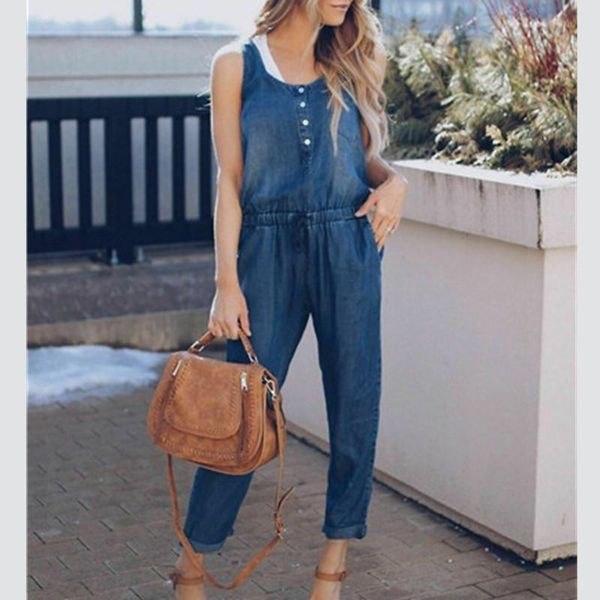 women's jumpsuits & rompers women fashion cool street blue plain lady sleeveless loose jeans jumpsuit denim wash overall summer long pa, Black;white
women's jumpsuits & rompers women fashion cool street blue plain lady sleeveless loose jeans jumpsuit denim wash overall summer long pa, Black;white