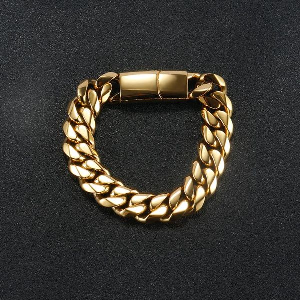 link, chain 14mm width design cuban bracelet for men women 316l stainless steel curb link bangle fashion jewelry gifts, Black
link, chain 14mm width design cuban bracelet for men women 316l stainless steel curb link bangle fashion jewelry gifts, Black