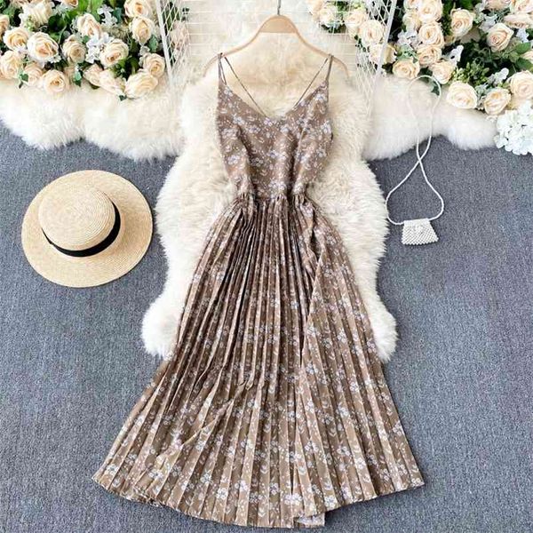 temperament fashion spring vestidos backless suspenders female slim midi pleated floral dress c208 210506, Black;gray
temperament fashion spring vestidos backless suspenders female slim midi pleated floral dress c208 210506, Black;gray