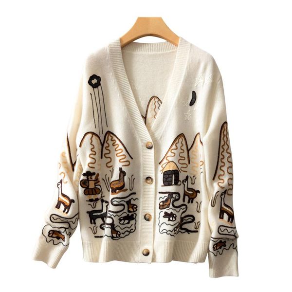 women's knits & tees 2021 print v-neck autumn white cotton knitted cardigan sweater women coatfemale jumpers casaul buttons winter
women's knits & tees 2021 print v-neck autumn white cotton knitted cardigan sweater women coatfemale jumpers casaul buttons winter