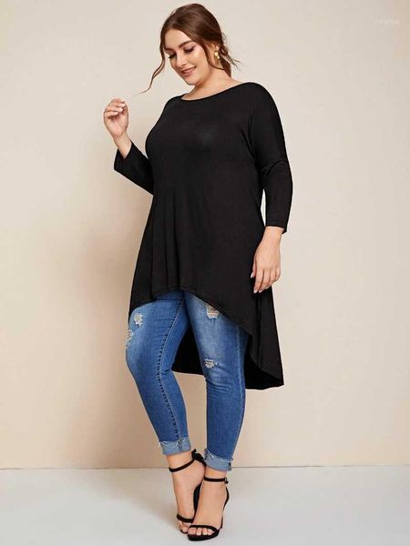 plus size t-shirt womens drop shoulder hi low casual quarters sleeve solid black long asymmetrical hem loosetee blouse 5xl 6xl
plus size t-shirt womens drop shoulder hi low casual quarters sleeve solid black long asymmetrical hem loosetee blouse 5xl 6xl