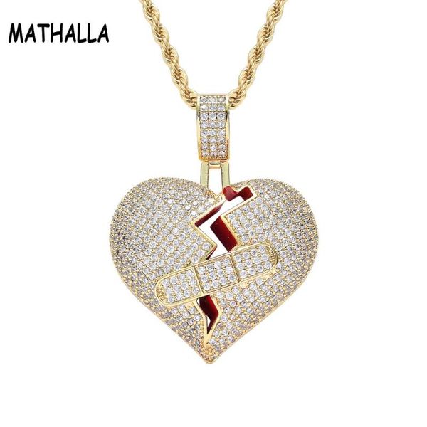 pendant necklaces mathalla band-aid broken heart necklace stainless steel micro pave zircon stone hip hop jewelry gift chain, Silver
pendant necklaces mathalla band-aid broken heart necklace stainless steel micro pave zircon stone hip hop jewelry gift chain, Silver