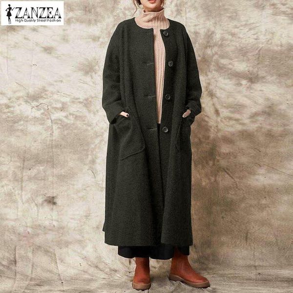 women's jackets plus size winter women oversized single button long coat autumn sleeve cardigans female casual loose outwear, Black;brown
women's jackets plus size winter women oversized single button long coat autumn sleeve cardigans female casual loose outwear, Black;brown