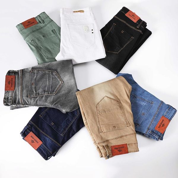 men's jeans 7-color spring autumn stretch high waist fashion multicolor classic men casual all-match cotton brand pants, Blue
men's jeans 7-color spring autumn stretch high waist fashion multicolor classic men casual all-match cotton brand pants, Blue