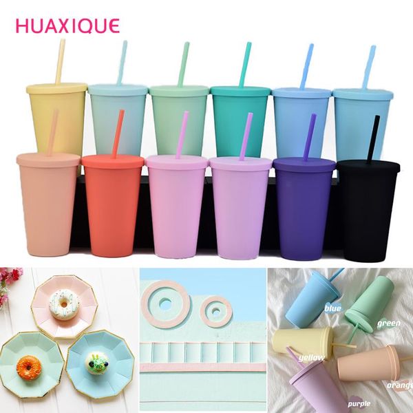 disposable dinnerware matte finish 450ml 16oz macaron pastel warm color plastic cup double wall with lid and straw
disposable dinnerware matte finish 450ml 16oz macaron pastel warm color plastic cup double wall with lid and straw