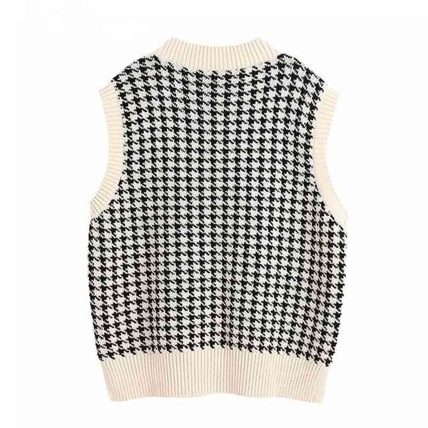 oversized houndstooth knitted vest sweater vintage sleeveless side vents female waistcoat chic fashion women pullover, Black;white
oversized houndstooth knitted vest sweater vintage sleeveless side vents female waistcoat chic fashion women pullover, Black;white