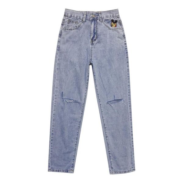 women's jeans cute mouse embroidered for women harajuku cartoon denim loose high waist pants cotton vintage ripped wash female, Blue
women's jeans cute mouse embroidered for women harajuku cartoon denim loose high waist pants cotton vintage ripped wash female, Blue