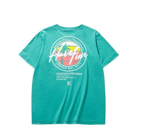 anta klay thompson 2021 kt "have fun" men's basketball breathable tee sport shirts 100% cotton - green, Gray;blue
anta klay thompson 2021 kt "have fun" men's basketball breathable tee sport shirts 100% cotton - green, Gray;blue