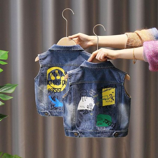 cowboy children's clothing vest spring and autumn baby boy girl jacket sleeveless denim trend comfortable jackets, Blue;gray
cowboy children's clothing vest spring and autumn baby boy girl jacket sleeveless denim trend comfortable jackets, Blue;gray