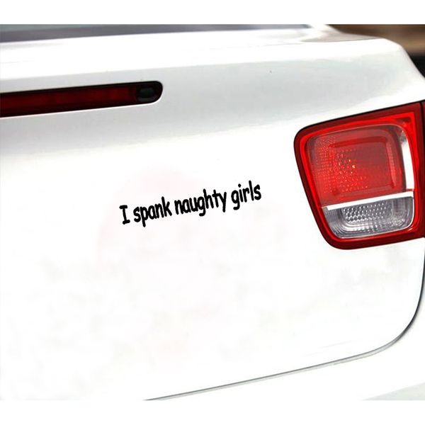 16.5cm*3cm fun vinyl i spank naughty girls decoration car sticker decal black 
16.5cm*3cm fun vinyl i spank naughty girls decoration car sticker decal black