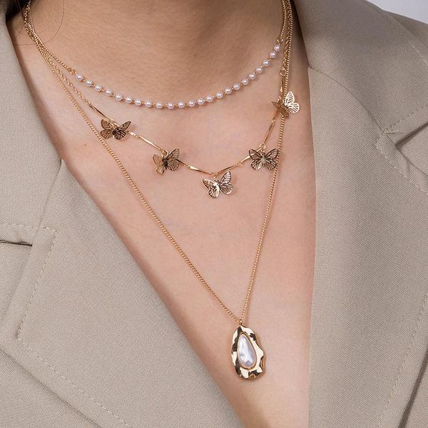 vintage boho layered necklace arrival european jewelry for women butterfly chain long choker collar pendant necklaces chains, Silver
vintage boho layered necklace arrival european jewelry for women butterfly chain long choker collar pendant necklaces chains, Silver