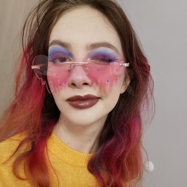 fashion rimless sunglasses for woman heart style sun glasses big frame oculos feminino steampunk designer eyeglasses gafas bgn, White;black
fashion rimless sunglasses for woman heart style sun glasses big frame oculos feminino steampunk designer eyeglasses gafas bgn, White;black