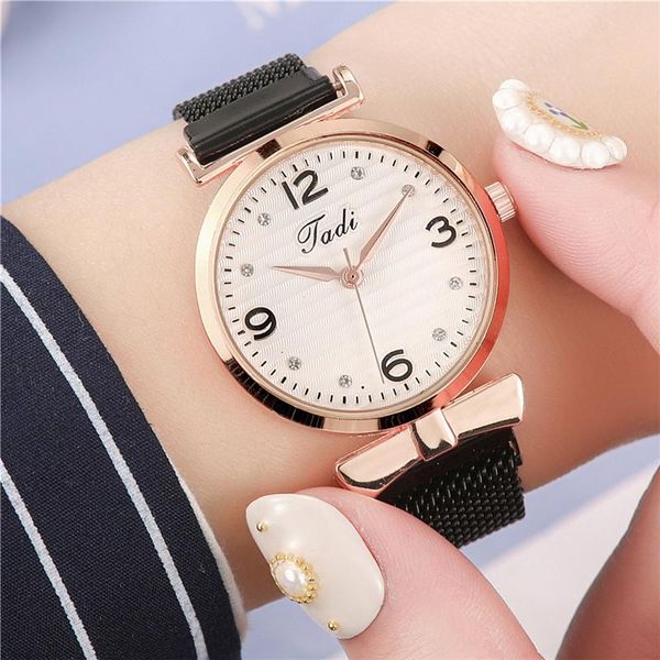 wristwatches high fashion magnet mesh belt diamond ladies watch rhinestone digital scale face gift clock, Slivery;brown
wristwatches high fashion magnet mesh belt diamond ladies watch rhinestone digital scale face gift clock, Slivery;brown
