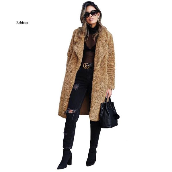 women's fur & faux autumn winter long coat woman women warm ladies teddy jacket female plush outwear plus size, Black
women's fur & faux autumn winter long coat woman women warm ladies teddy jacket female plush outwear plus size, Black