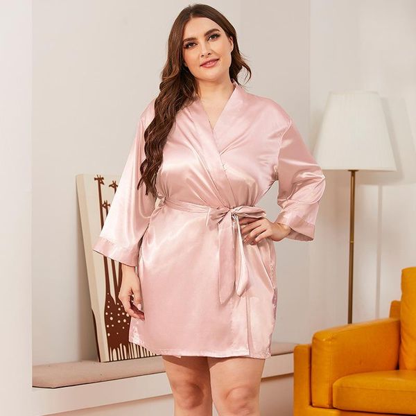 women's sleepwear ladies deep v embroidered kimono bathrobe oversized 3xl solid pajamas casual home bride wedding dresses, Black;red
women's sleepwear ladies deep v embroidered kimono bathrobe oversized 3xl solid pajamas casual home bride wedding dresses, Black;red