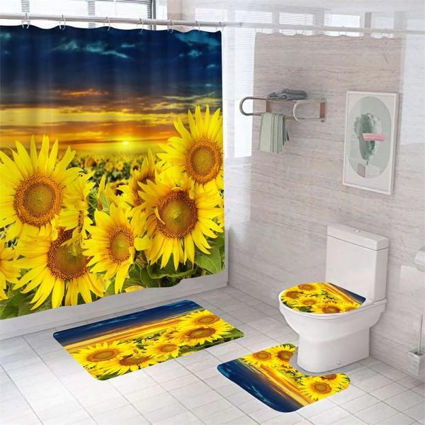 shower curtains floral sunflower curtain flower plants digital grain printed home bathroom decor waterproof cloth 4 pieces set
shower curtains floral sunflower curtain flower plants digital grain printed home bathroom decor waterproof cloth 4 pieces set