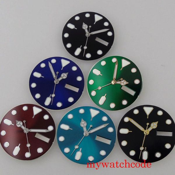 repair tools & kits 28.5mm watch dial+hands black/blue/green color with date window for 24 jewels nh36a automatic movement luminous marks
repair tools & kits 28.5mm watch dial+hands black/blue/green color with date window for 24 jewels nh36a automatic movement luminous marks
