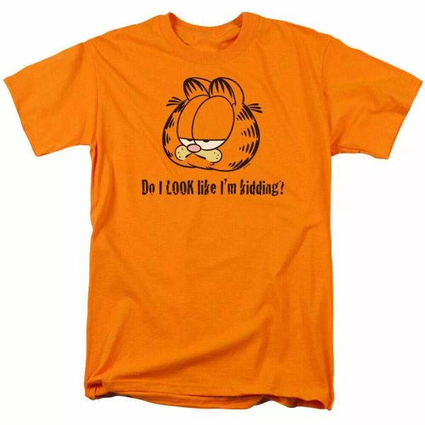 garfield do i look like im kidding t shirt mens licensed comics tee orange, White;black
garfield do i look like im kidding t shirt mens licensed comics tee orange, White;black