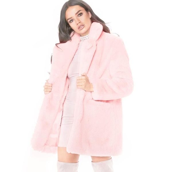 women's fur & faux spring coat for women autumn long sleeve warm overcoat female elegant cardigan outwear girls clothing, Black
women's fur & faux spring coat for women autumn long sleeve warm overcoat female elegant cardigan outwear girls clothing, Black