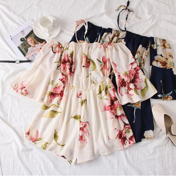 women's jumpsuits & rompers women halter floral playsuits holiday flower overalls bohemian off shoulder beach wide leg chiffon, Black;white
women's jumpsuits & rompers women halter floral playsuits holiday flower overalls bohemian off shoulder beach wide leg chiffon, Black;white