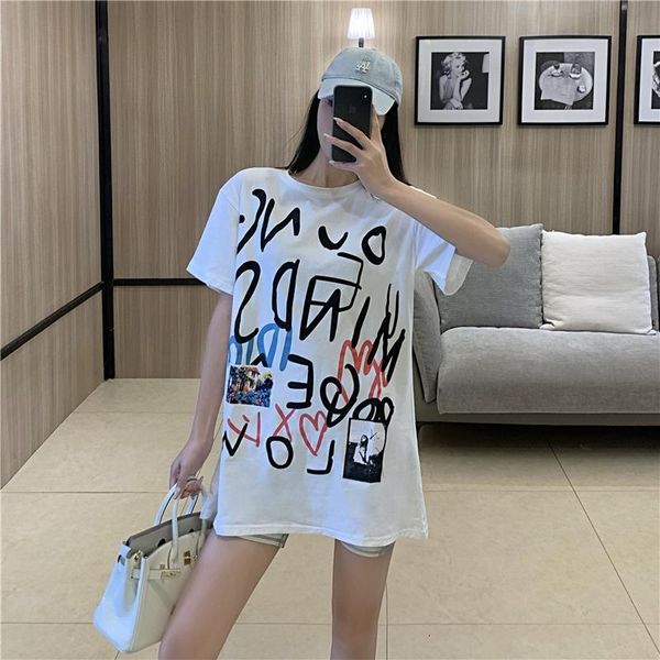 women's t-shirt oversize print tee short-sleeved t-shirt white mid-length summer 0bnr
women's t-shirt oversize print tee short-sleeved t-shirt white mid-length summer 0bnr